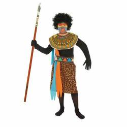 Verkleidung für Kinder Afrikaner (4 Stücke) - 11-13 Jahre von BigBuy Carnival