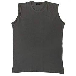 Bigdale Bigsize Tanktop Übergrösse Shirt 3XL - 10XL | Herren Unterhemden in Übergröße aus Baumwolle | Rundhals Tank Top Herren mit dehnfähigem Stoff | Dark Grey, 14 / 5XL von Bigdale