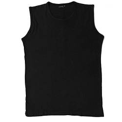 Bigdale Bigsize Tanktop Übergrösse Shirt 3XL - 10XL | Herren Unterhemden in Übergröße aus Baumwolle | Rundhals Tank Top Herren mit dehnfähigem Stoff | Deep Black, 12 / 4XL von Bigdale