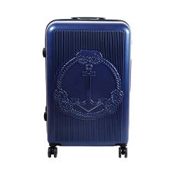 BiggDesign Ocean Koffer Hartschale Mittelgroß | Reisetasche mit Rollen | Reisekoffer mit Kombinationsschloss | 4 Doppel Rollen | 360 Grad drehbar | Leicht | Blau von BiggDesign