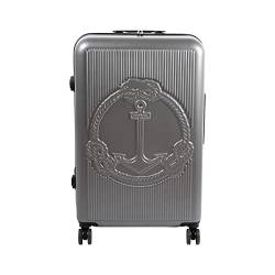 BiggDesign Ocean Koffer Hartschale Mittelgroß | Reisetasche mit Rollen | Reisekoffer mit Kombinationsschloss | 4 Doppel Rollen | 360 Grad drehbar | Leicht | Grau von BiggDesign