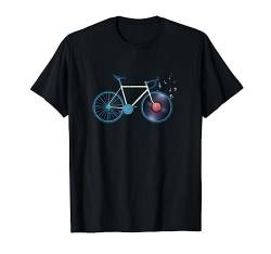 Musik Noten Schallplatten Biker Geschenk Musik Fahrrad T-Shirt von Bike Fahrrad Radfahrer Geschenk