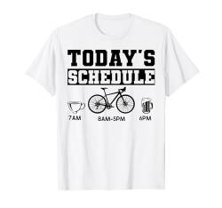 Der heutige Zeitplan Mountainbiken Radfahren Vintage Fahrrad T-Shirt von Bike Gifts Funny Cycling Shirts For Women Men Kids