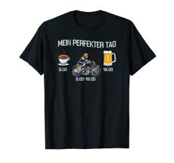 Mein perfekter Tag Motorrad Bikerstyle Chopper Motocross T-Shirt von Bike Motorrad Geschenk Biker Wheelie ekg Frau Opa