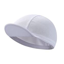 BikingBros Men's Cycling Cap - Polyester White Cycling Hat-Under Helmet - Cycling Helmet Liner Breathable&Sweat Uptake，A13，One Size von BikingBros