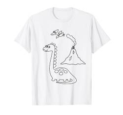 Dino Dinosaurier kreativ gestalten - Malen & selbst Bemalen T-Shirt von Bilder für Kinder zum Ausmalen und gestalten DIY