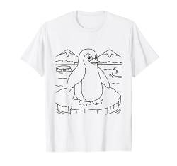 Pinguin kreativ gestalten zum Ausmalen und selbst Bemalen T-Shirt von Bilder für Kinder zum Ausmalen und gestalten DIY