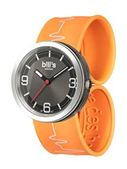 Bill’s Watches Unisex Analog Armbanduhr Minimalistische Quarzuhr mit stilvollem Ziffernblatt wasserdichte Alltags-Uhr mit Sikon Armband (Orange - White) von Bill s Watches