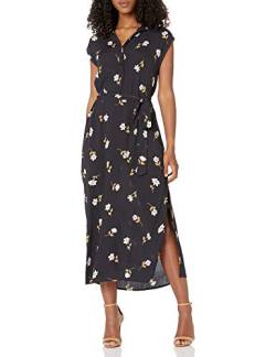 Billabong Damen Lovely Ways Midikleid mit Knopfleiste Lässiges Kleid, Schwarz, floral, Klein von Billabong