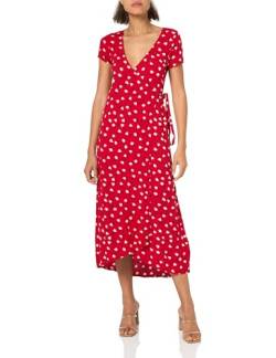 Billabong Damen Midi-Länge Wickeldesign Lässiges Kleid, Havana Rot, Klein von Billabong