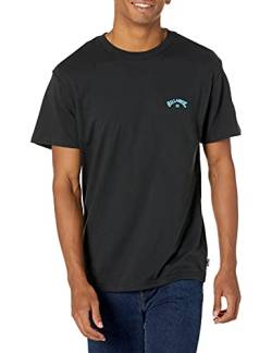 Billabong Herren Classic Short Sleeve Premium Logo Graphic Tee T-Shirt, Black Arch Wave, Klein von Billabong