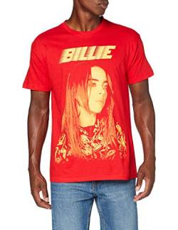 Billie Eilish Herren BILLIETS15MR02 T-Shirt, rot, M von Billie Eilish