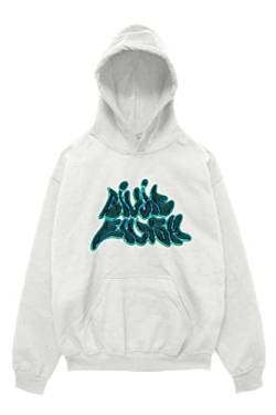 Billie Eilish Kapuzenpullover Graffiti Logo Nue offiziell Unisex Weiß Pullover XL von Billie Eilish