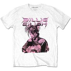 Billie Eilish Unisex Lila Illustration Offizielle Weiß T-Shirt, L von Billie Eilish