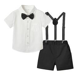 Baby Jungen Gentleman Anzüge, Kleinkinder Kleidung Set Kurze Ärmel T-Shirt + Bowtie + Kurze Hosen Taufe Anzug Taufe Hochzeit Outfit von Billion Xin