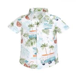 Casual Hawaiian Shirts for Little Baby Boy Print Slim-Fit Short Sleeve Cool Funky Top von Billion Xin