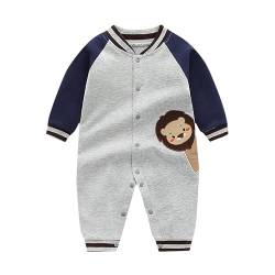 Neugeborene Baby Jungen Strampler Langarm Baumwolle Fake Two Pieces Anzug Einteiler Outfit 0-12 Monate von Billion Xin