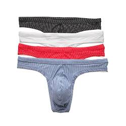 Billtop Herren Strings T-Back Männer Unterwäsche Tanga Gestreift Aiedrigen Taillen Unterhose von Billtop