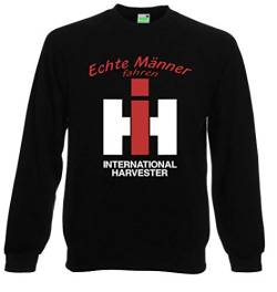 Bimaxx® Sweatshirt | Echte Männer Fahren IHC Harvester | schwarz | Größe S von Bimaxx
