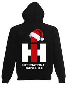 Bimaxx Weihnachts Hoodie IHC mit Zipfelmütze Herren-Sweatshirt Langarm Kordelzug | Schwarz | Größe L von Bimaxx