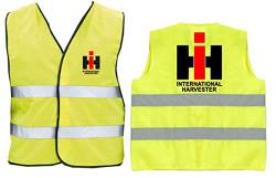 IHC Int. Harvester Warnweste Brust- und Rückendruck Ärmellos | Gelb | Größe L/XL von Bimaxx