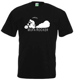 T-Shirt Mofa-Rocker Tuning Roller Jugend-Kult Herrenshirt Kurzarm Rundkragen | Schwarz | Größe S von Bimaxx