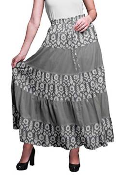 Bimba 5-stufige Baumwollröcke für Frauen mit langem Rocksommer aus Baumwolle von Bimba