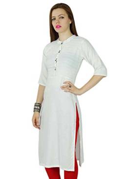 Bimba Frauen Rayon benutzerdefinierte Kurta Kurti Kurze Hülsen-Sommer-Tunika Long Top Bluse indische Kleidung von Bimba
