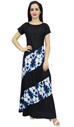 Bimba Frauen lang Maxi Kleid Shibori Print Rayon Sommer Boho-Feiertags-Kleid-58 von Bimba