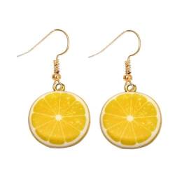 Früchte Ohrringe Frucht ohr bolzen Früchte Tropfen Ohrringe Acryl Baumeln Ohrringe Kreative Lustige Nette Anhänger Ohrring für Frauen Mädchen Sommer Strand Schmuck (Gelb) von Bimhayuu