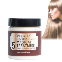 Nährende magische Behandlung 5 Sekunden zur Wiederherstellung von weichem Haar Haarreparaturcreme, magische Behandlung Haarmaske Tiefenspülung für trockenes und geschädigtes Haar (1 STK) von Bimhayuu