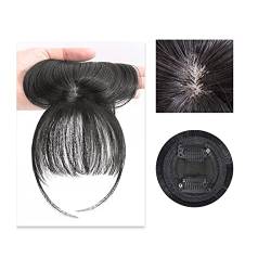 Perücken für Frauen Front Synthetic 3D Air Fringe Bangs Clip in Bang Hair Extensions Straight Synthetic Hairpiece Weiches Naturhaar Zubehör for Frauen Mädchen Pony Perücke/Perücke Pony (Size : 2 pcs von BinOxy