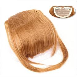 Perücken für Frauen Synthetische Clip-in-Haar-Pony-Verlängerung French Bang Hairpiece Clip in dickem, natürlichem, ordentlichem Pony mit Bügel for Frauen und Mädchen Pony Perücke/Perücke Pony (Color von BinOxy