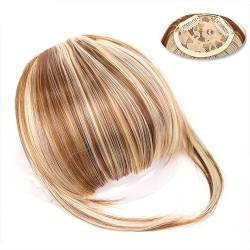 Perücken für Frauen Synthetische Clip-in-Haar-Pony-Verlängerung French Bang Hairpiece Clip in dickem, natürlichem, ordentlichem Pony mit Bügel for Frauen und Mädchen Pony Perücke/Perücke Pony (Color von BinOxy