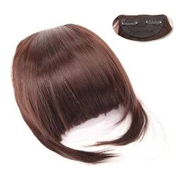 Perücken für Frauen Synthetische Clip-in-Haar-Pony-Verlängerung French Bang Hairpiece Clip in dickem, natürlichem, ordentlichem Pony mit Bügel for Frauen und Mädchen Pony Perücke/Perücke Pony (Color von BinOxy