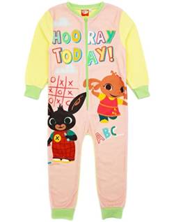 Bing Bunny Mädchen Gelber Strampler | All-in-One-Fleece-Loungewear | Charakter Sula | Kinder Pyjama Pyjama Schlafanzug Nachtwäsche | Kuschelige Geschenkartikel von Bing Bunny