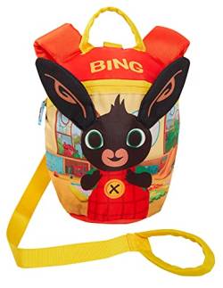 Rucksack mit 3D-Ohren für Jungen und Mädchen, mit Zügeln, abnehmbarer Sicherheitsgurt, gelb, Einheitsgröße, Rucksack von Bing Bunny