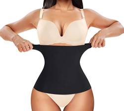 Bingrong 2 in 1 Postpartale Unterstützung Taillenmieder, Damen Stark Formend Bauchweg Unterbrust Korsett Recovery Bauch Taille, XL, Schwarz von Bingrong