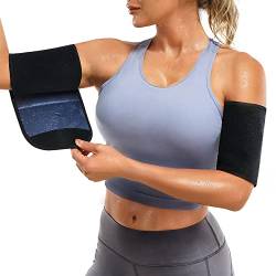 Bingrong Damen Sauna Effekt Thermo Schweiß Arm Bands Trimmer Arm Former Oberarme Schlanker Shaper Kompression Einstellbare Arm Gürtel für Sport Fitness von Bingrong