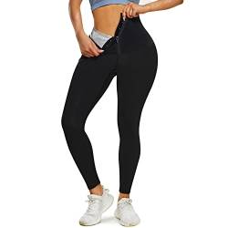 Bingrong Sauna Sporthose Damen Gewichtsverlust Hosen Hohe Taille Sweat Schwitzhose Schwitzen Jogginghose Lang Thermo Laufhose Trainingshose Sweathose Sauna Hose Leggings Pants von Bingrong