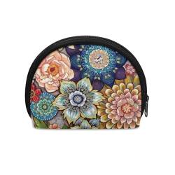 Binienty Mini-Geldbörse für Damen, unisex, modisch, Persönlichkeit, kleine Münzgeldbörse, Boho Flower, Münztasche von Binienty