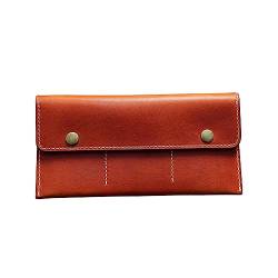 BioPLj Lange Herren-Brieftasche aus Vintage-Leder – stilvolle Herrentasche aus Rindsleder mit Geldscheinklammer von BioPLj