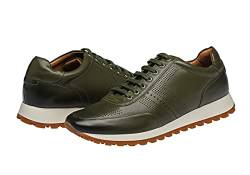 Elegante Herren Business Leder-Sneaker in grün | hochwertiges Herrenschuhe im Running Shoe-Look | optimale Dämpfung, besonders leicht (Numeric_44) von Bioflex