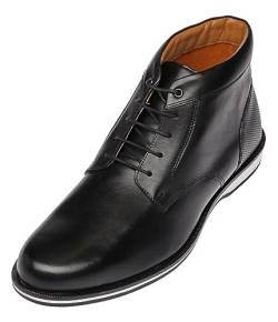 Elegante Herren Leder Desert Boots in schwarz I Stiefel für Männer I Männer Stieffeleten I Chelsea Lederstiefel I Men boots leather I (numeric_43) von Bioflex