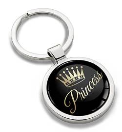 Biomar Labs® Schlüsselanhänger Metall Keyring Autoschlüssel mit Geschenkbox Geschenk Metall-Schlüsselanhänger Schlüsselbund Edelstahl Prinzessin Princess KK 248 von Biomar Labs