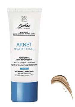 BioNike Aknet Komfort-Schutzhülle für Grundierung, Nr. 103, beige, Anti-Hautunreinheiten, verleiht ein leichtes, natürliches und angenehmes Ergebnis, 30 ml von Bionike