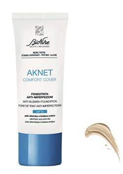 BioNike Aknet Komfort-Schutzhülle für Grundierung Nr. 101 Ivoire, Anti-Hautunreinheiten, verleiht ein leichtes, natürliches und angenehmes Ergebnis, 30 ml von Bionike
