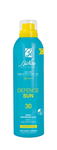 BioNike Defence Sun Transparent Touch Solarspray Körper SPF 30 für empfindliche und hautfreundliche Haut, schützende und antioxidative Wirkung, wasserdicht und unsichtbar, 200 ml von Bionike