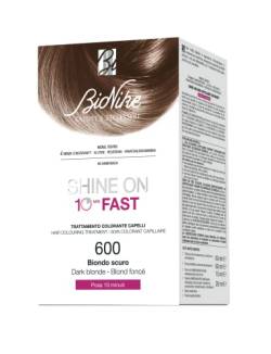 BioNike Shine On Fast Kit Haarfärbemittel Nr. 600 Dunkelblond - Creme 60 ml, Detektor 60 ml, Shampoo 15 ml, Balsam 20 ml von Bionike