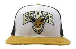 Bioworld Pokemon Eevee bestickte Snapback Cap Mütze Lizenziert Schwarz von Bioworld